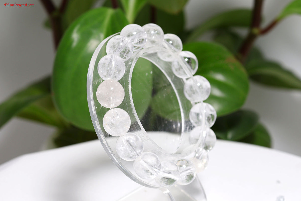 一連ブレスレット【ヒマラヤ水晶12mm】サイズ変更可