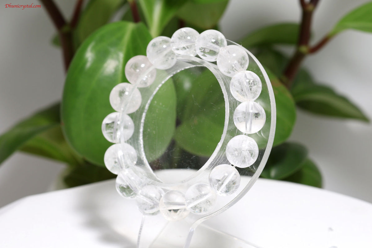 一連ブレスレット【ヒマラヤ水晶12mm】サイズ変更可