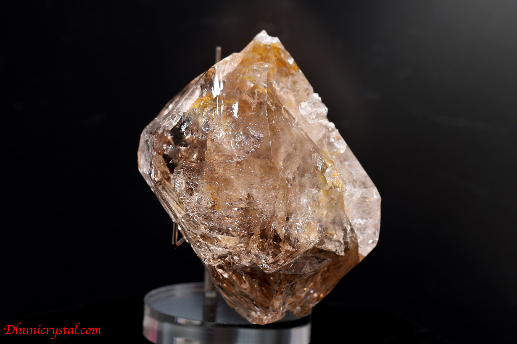 【1週間限定・特別価格】希少！ゴールデンハーキマーダイヤモンド原石 ゴールデンハーキマーダイヤモンド/スモーキー/エレスチャル/原石(A125)