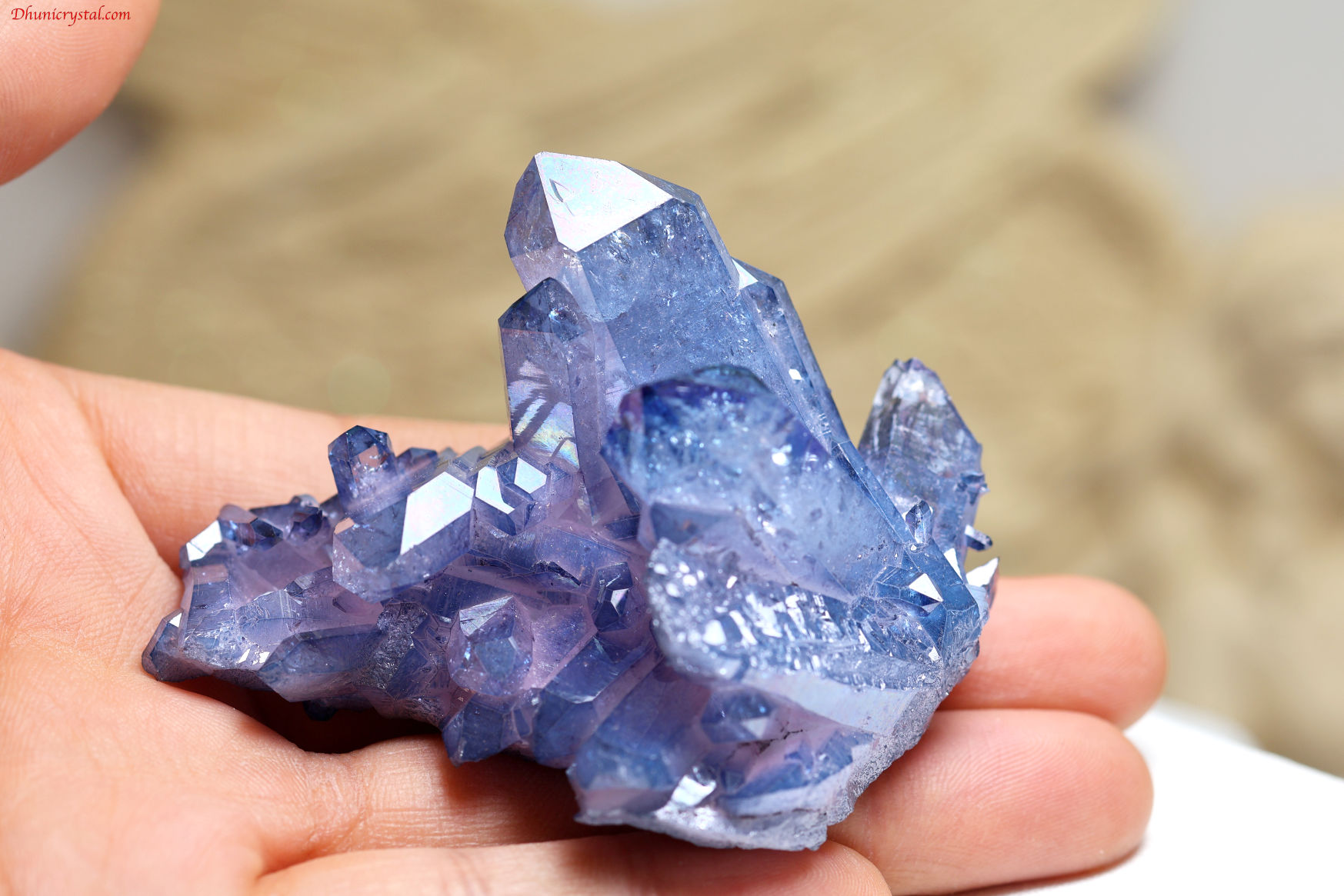 スカイブルーオーラ/アーカンソー水晶/クラスター/レコードキーパー(A342)