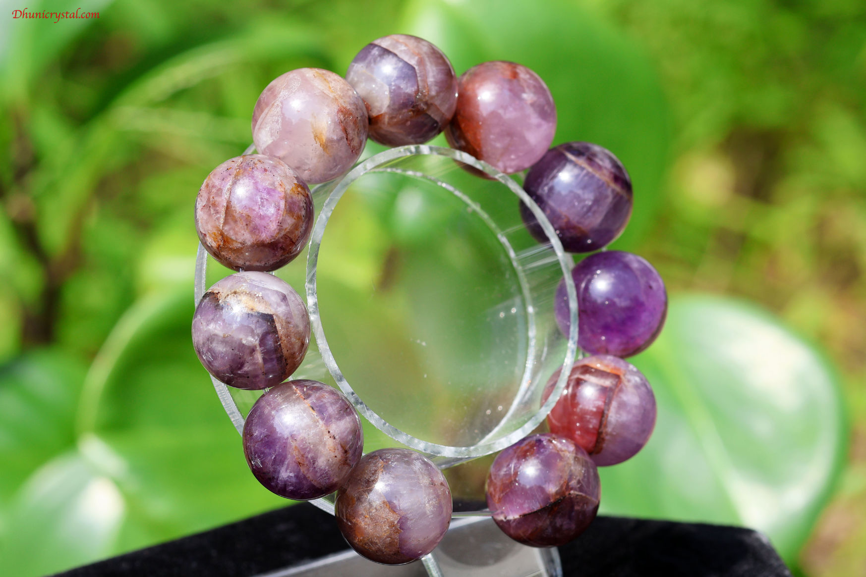 一連ブレスレット【オーラライト23】18mm珠/サイズ調整可(W700)