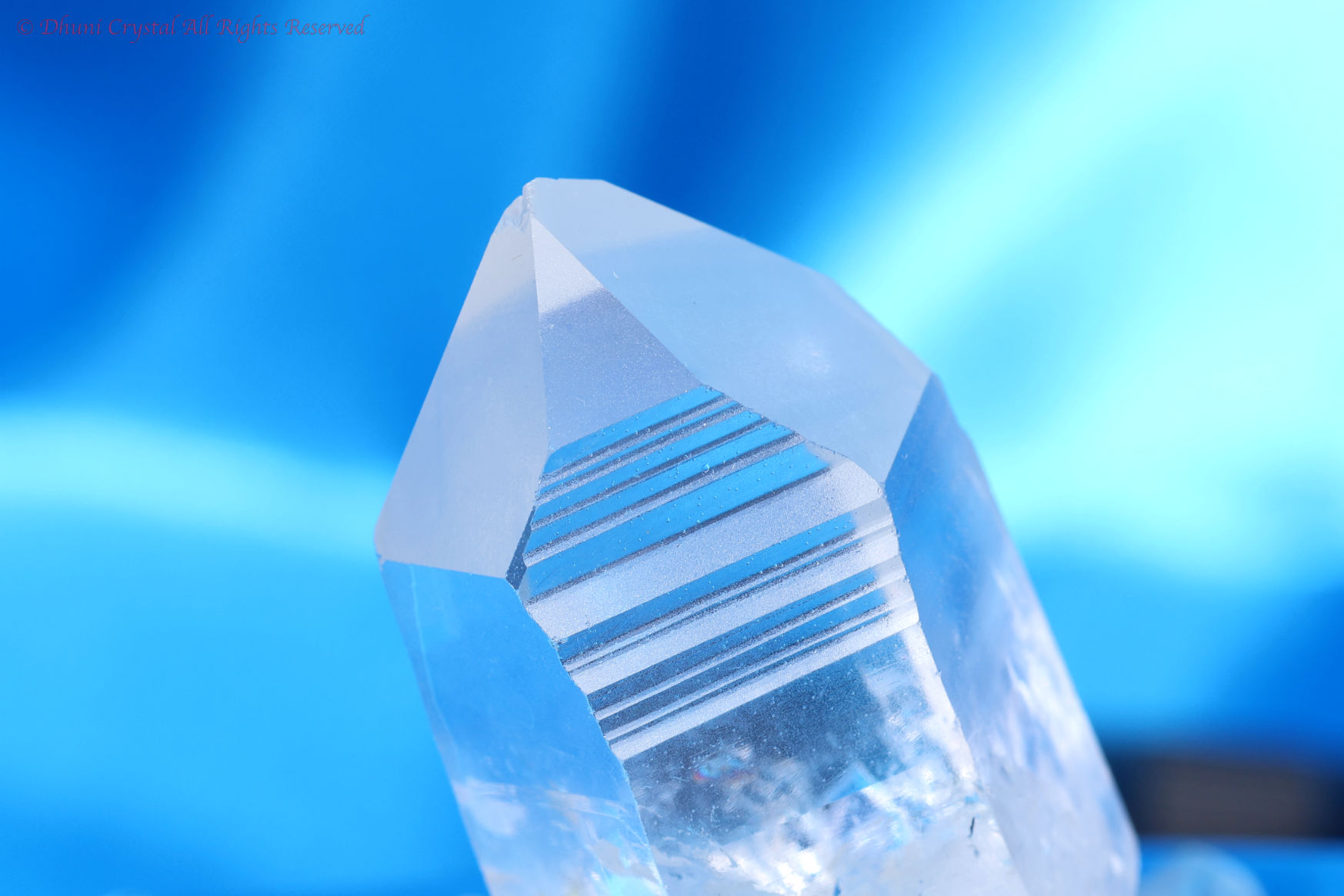 一点物】レムリアンシードクリスタル原石｜成長線が刻まれた高