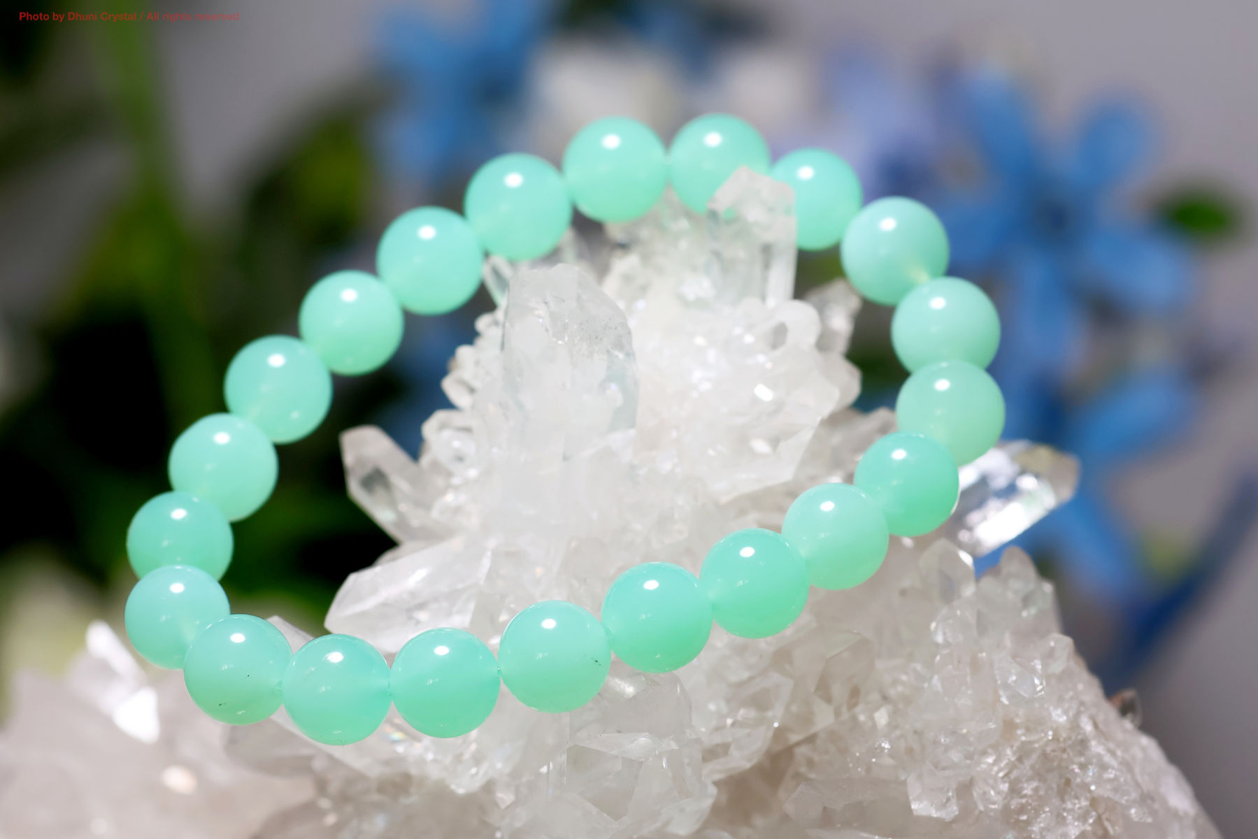 クリソプレーズ 一連ブレスレット 天然石 癒しと再生をもたらす優しい