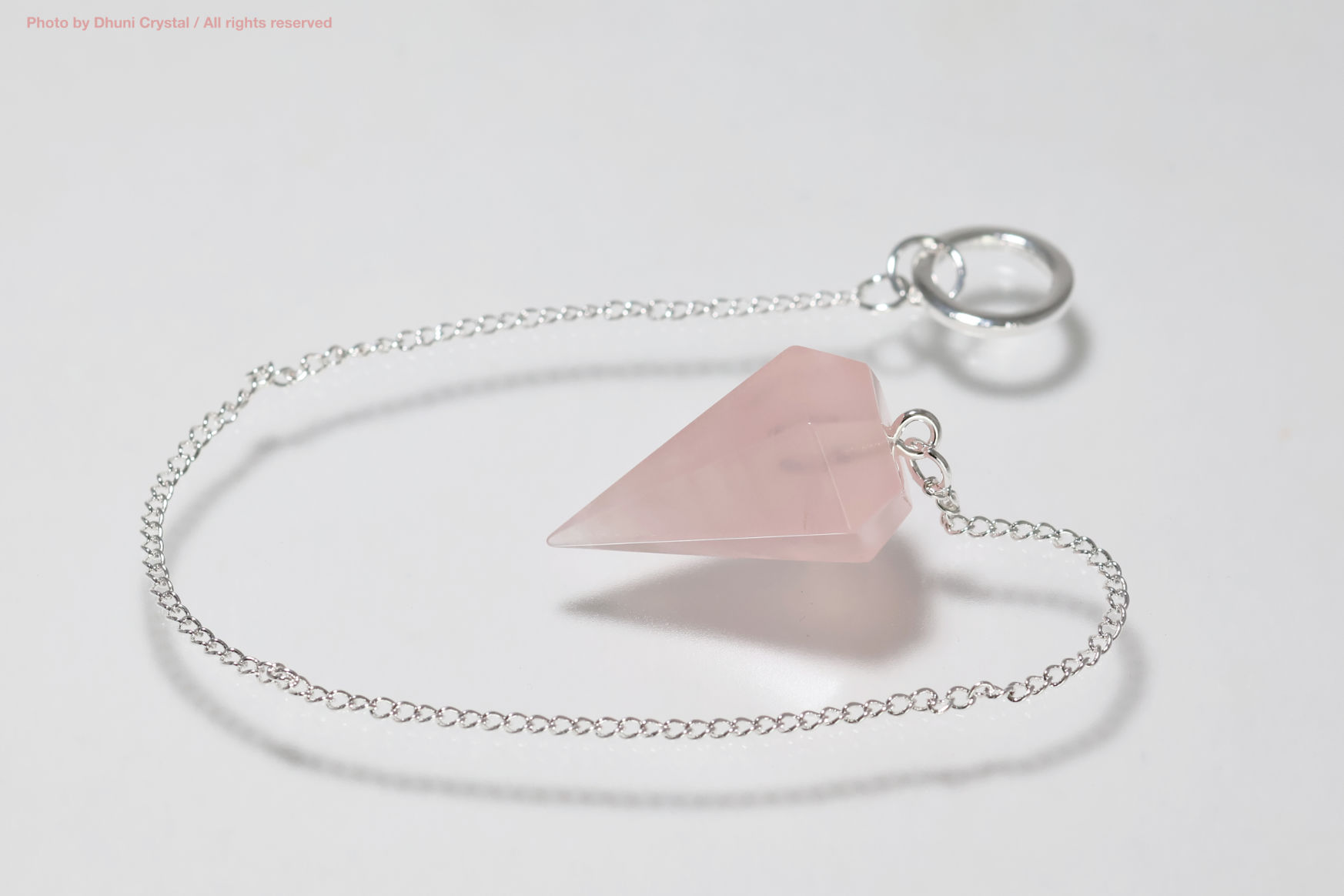 ローズクォーツ ペンジュラム 天然石 振り子 ダウジング用