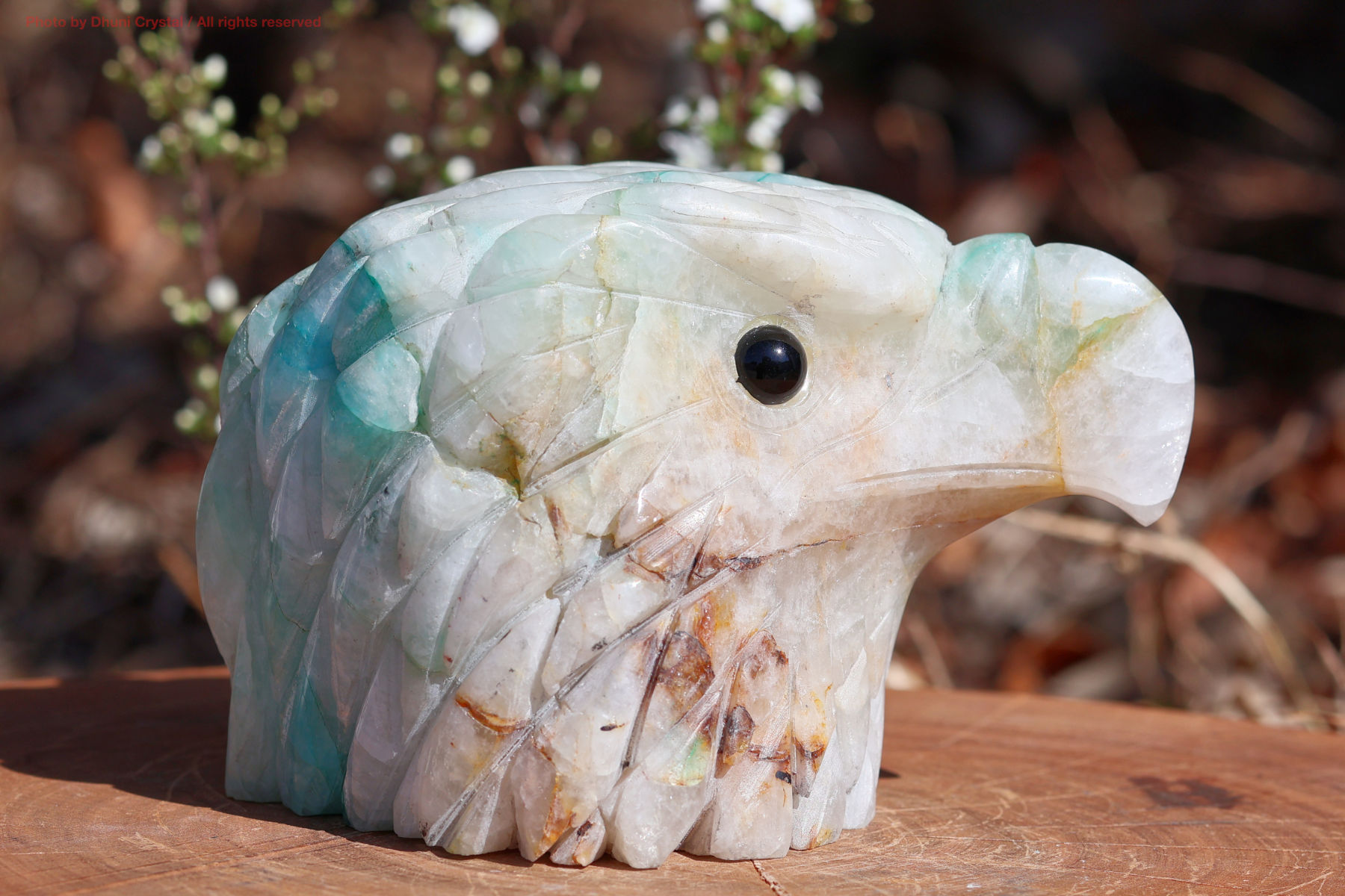 ジェムシリカ イーグルカービング 希少天然石 鷲の彫刻