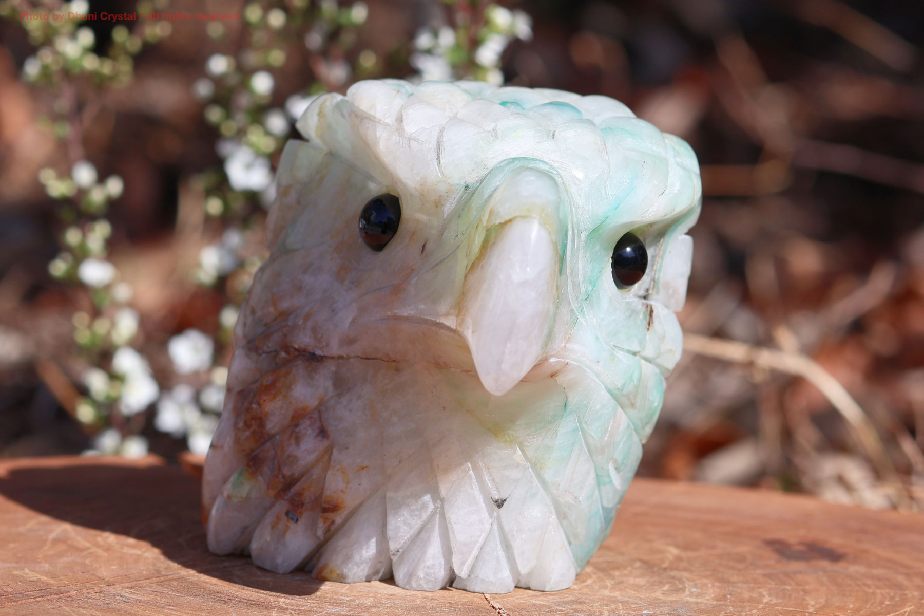 ジェムシリカ イーグルカービング 希少天然石 鷲の彫刻