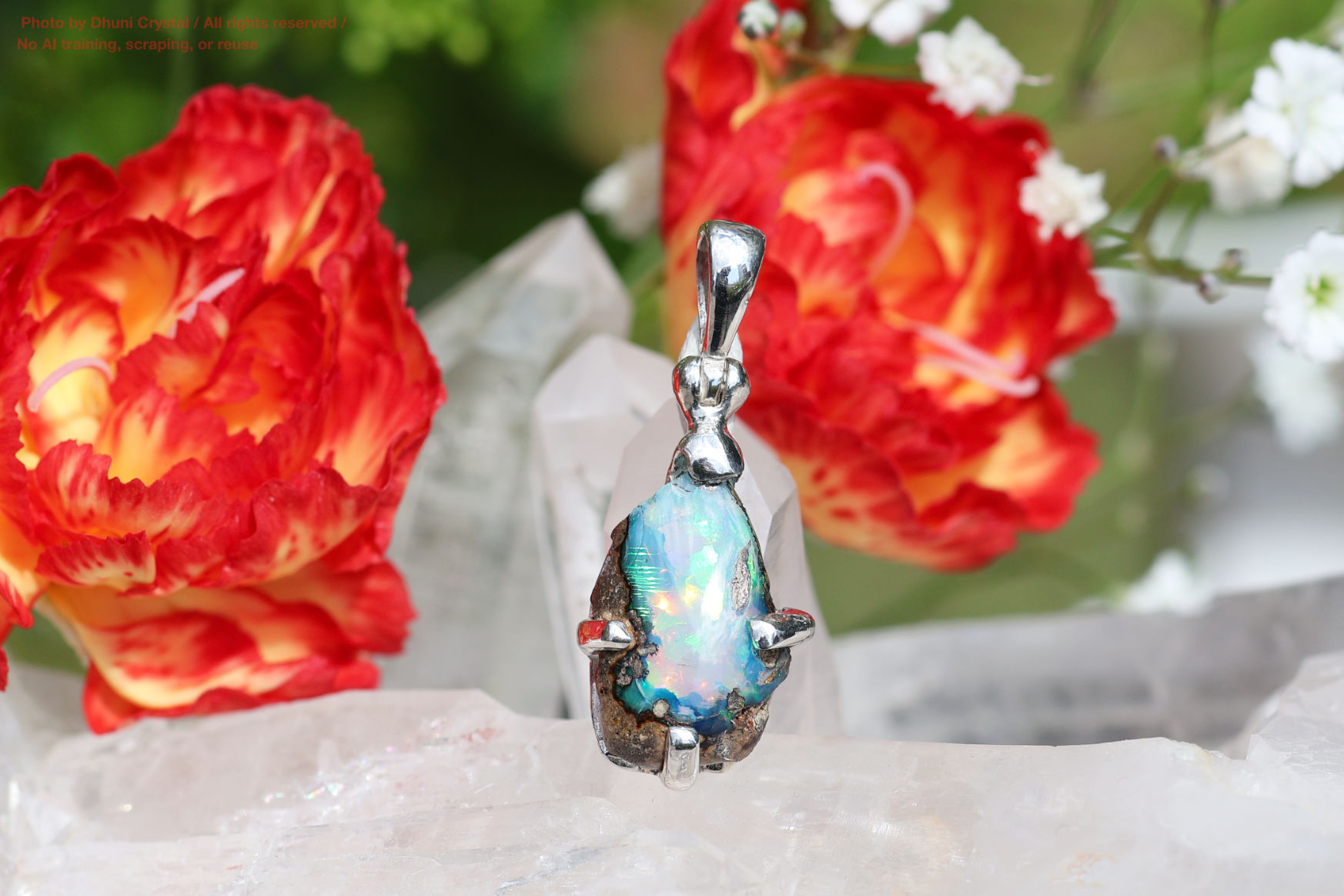 エチオピアンオパールのスターボーンペンダントの画像” loading=