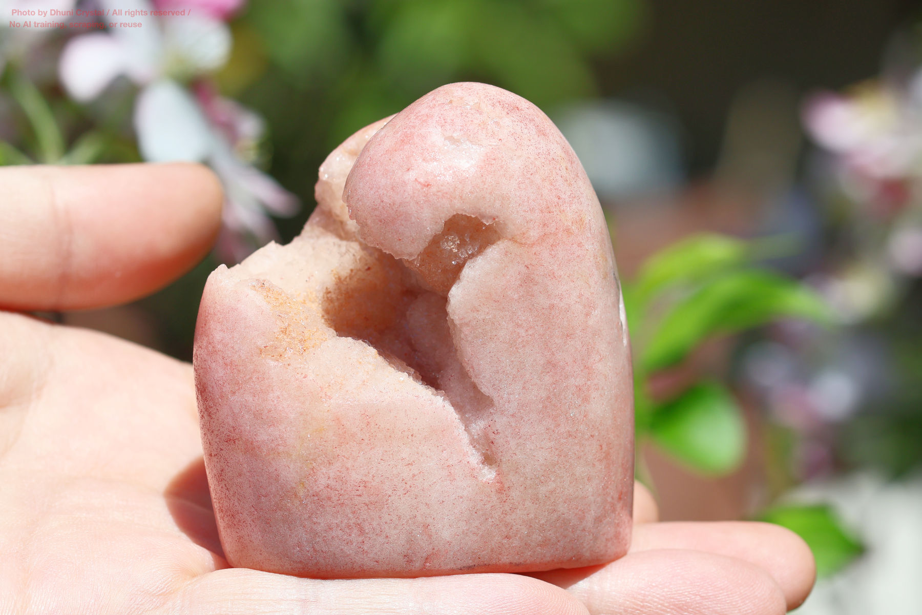 ピンクアメジスト手の写真