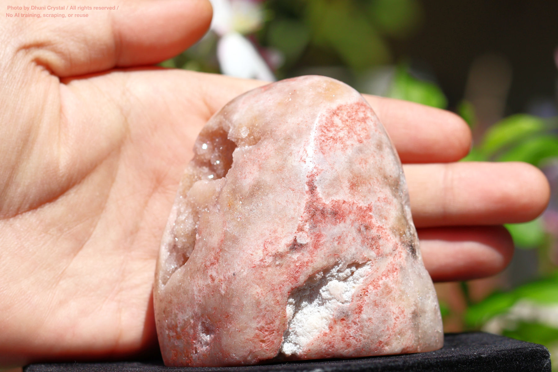 ピンクアメジスト手の写真