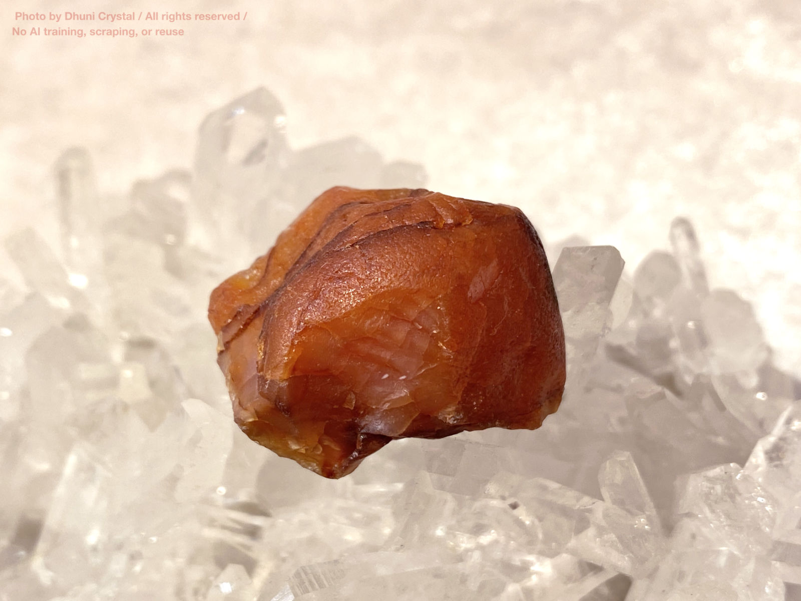 カーネリアンのハート型の画像