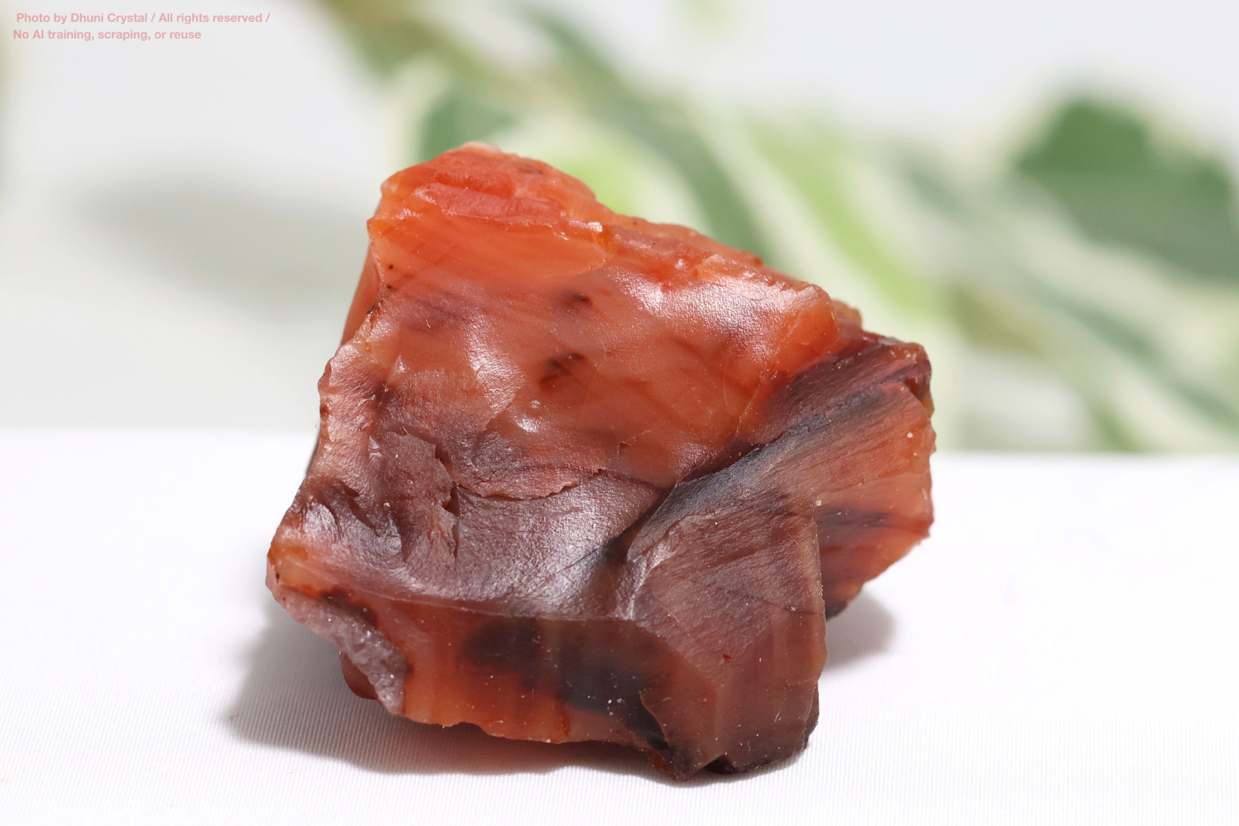 カーネリアンのハート型の画像