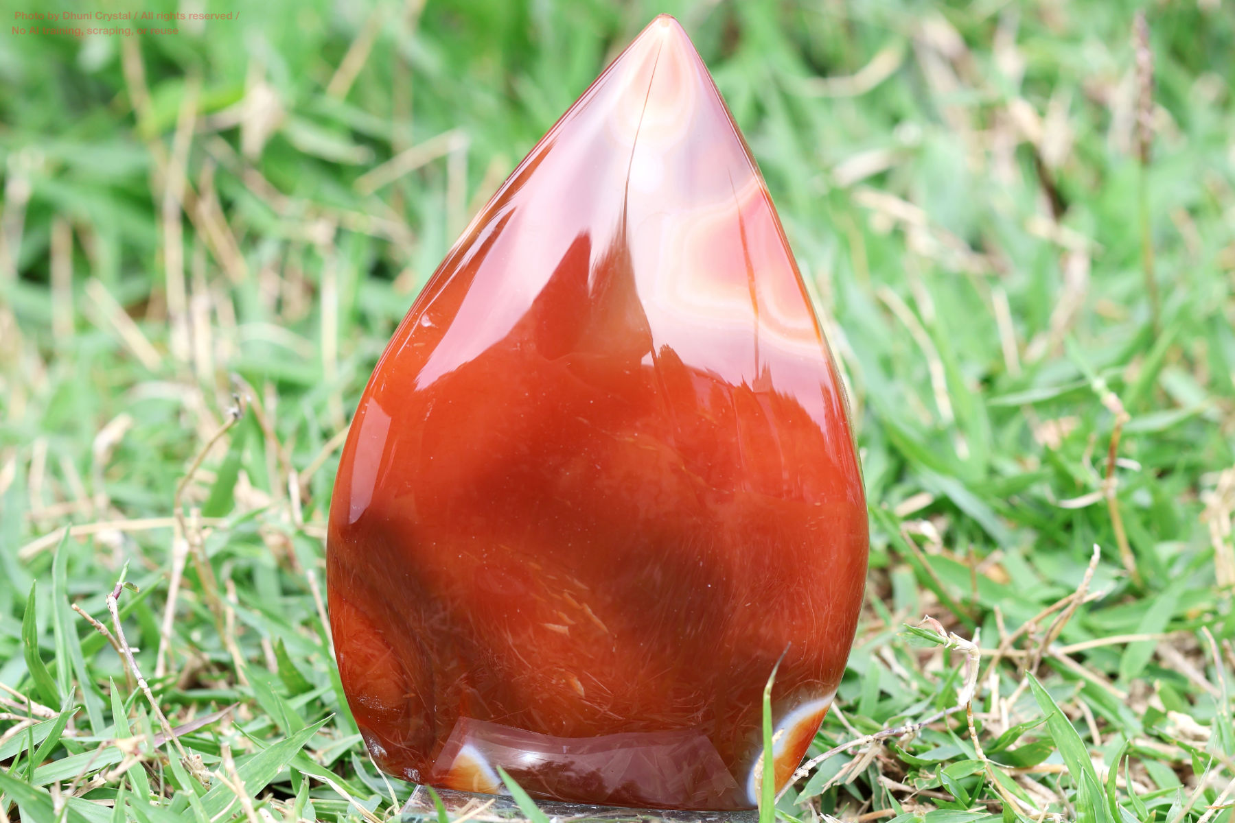 カーネリアンのハート型の画像