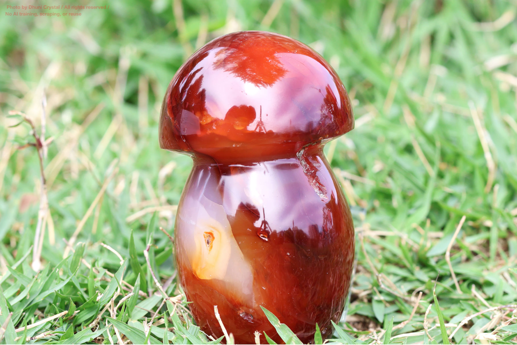 カーネリアンのハート型の画像