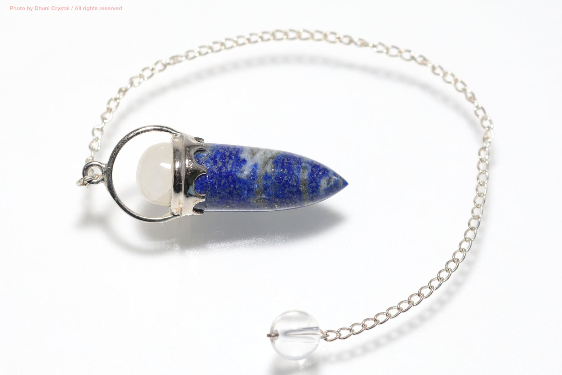ラピスラズリ＆ムーンストーンペンジュラムの画像 loading=