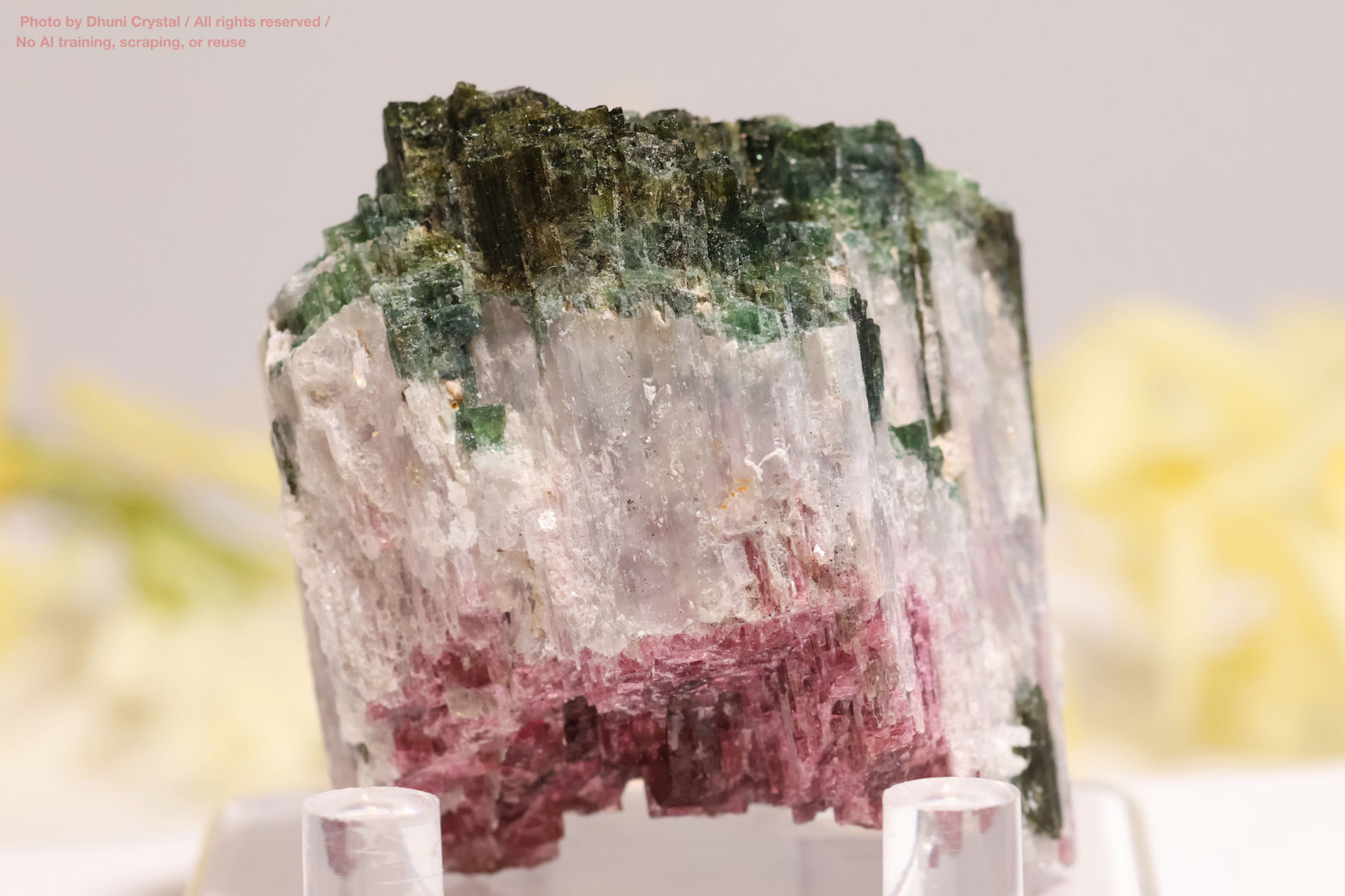 ピンクトルマリン結晶の拡大画像