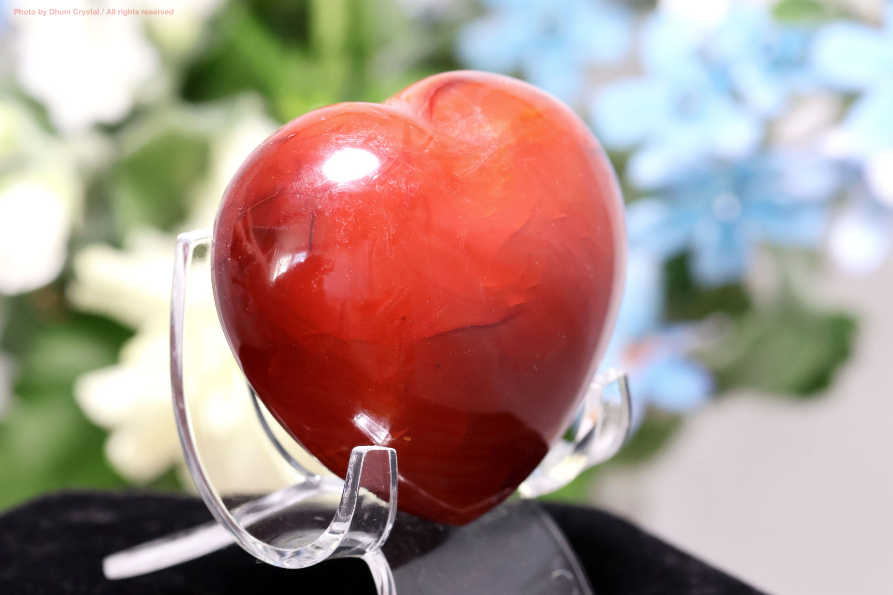 カーネリアンのハート型の画像