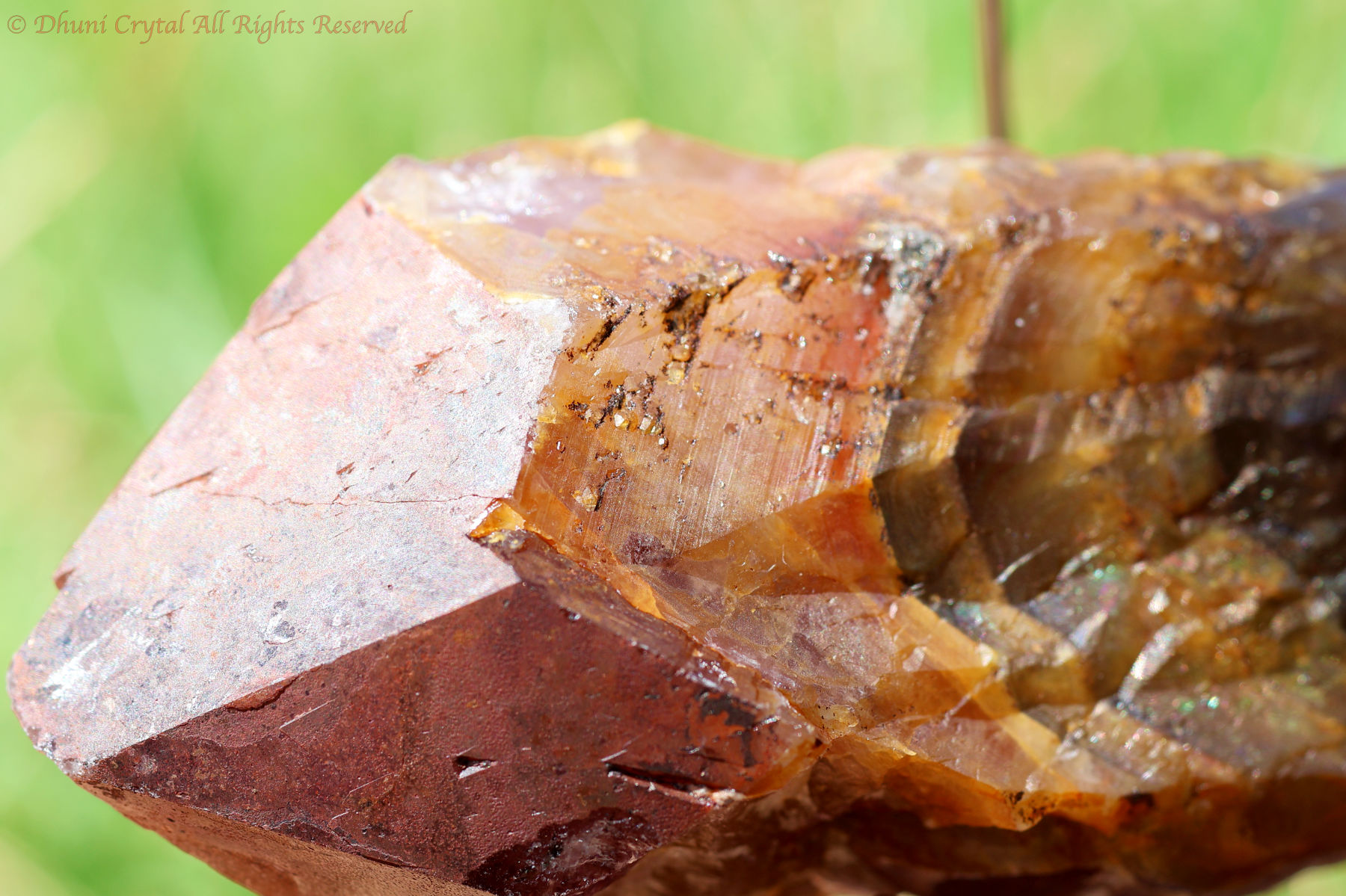 天然　ゴールデンオーラ　原石　希少 ゴールデンオーラ ポイント原石・六角柱 天然石・鉱物 置物・浄化