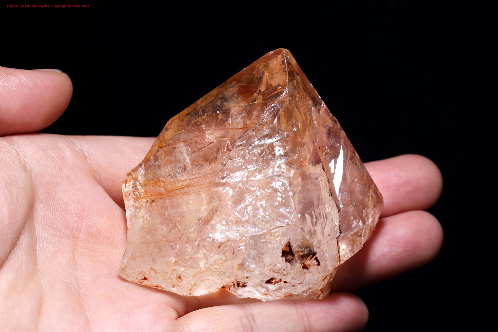 最高品質のルチルクォーツ原石　希少価値️最終お値引き終了間近‼️285，000→ | theory xyz ルチルクォーツ 置物 母岩(結晶)入り ゴールド