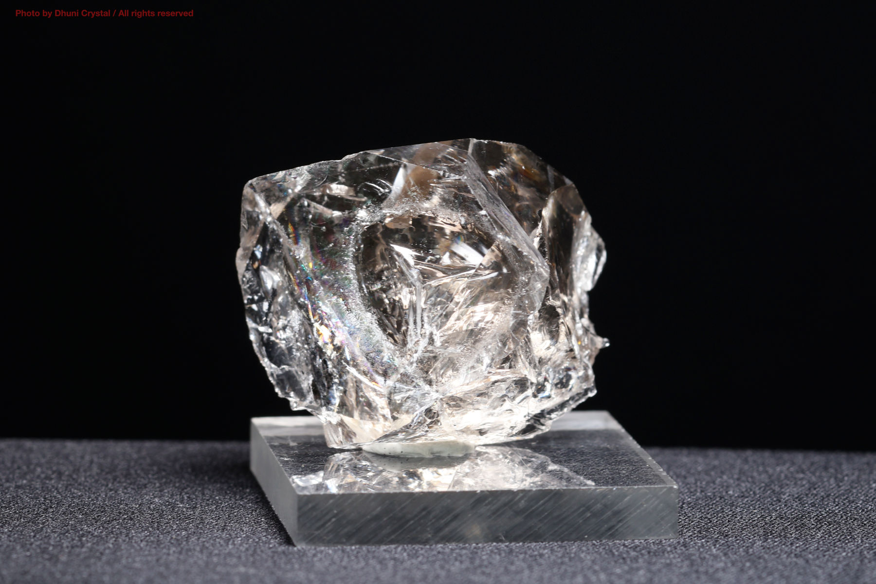 ハーキマーダイヤモンド原石/虹入り(T382)