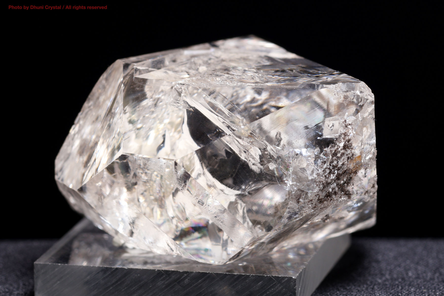 ハーキマーダイヤモンド原石/虹入り(T384)