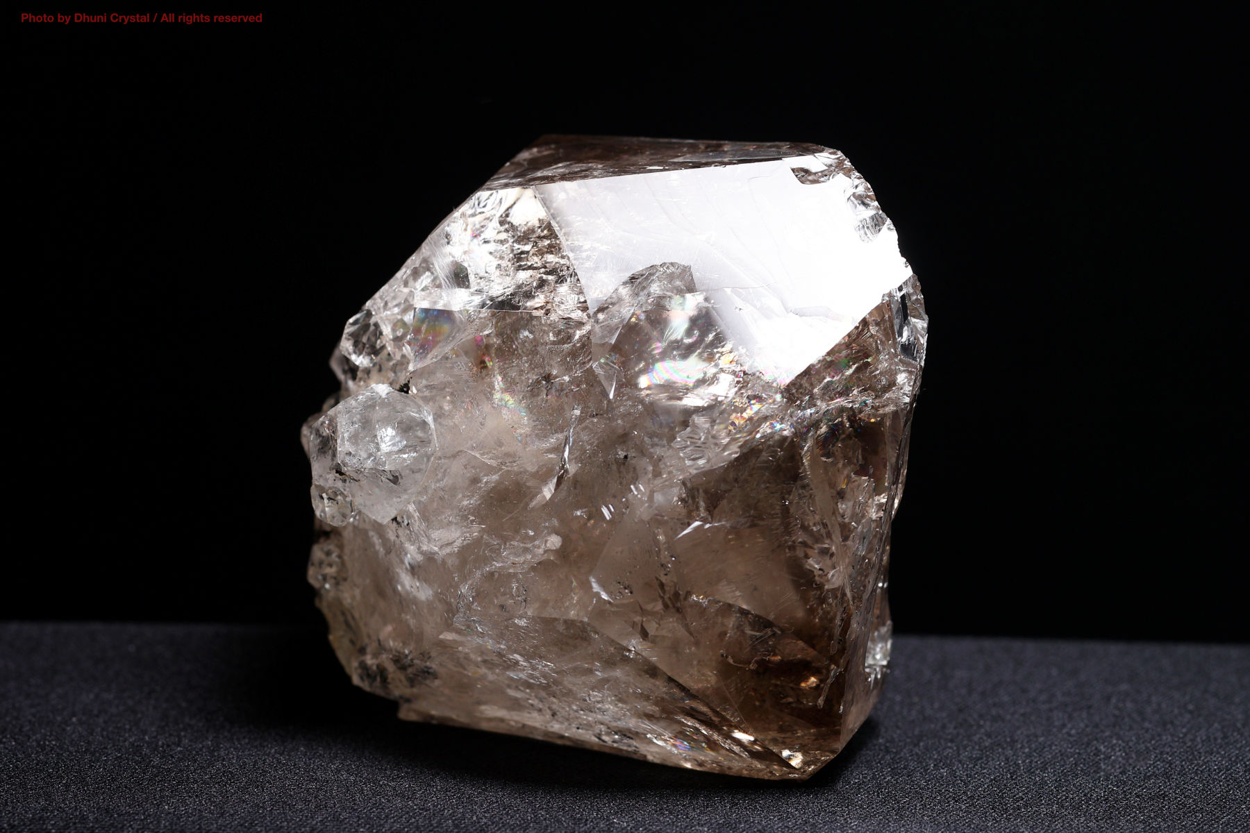 美✨希少✨AAAA NYハーキマーダイヤモンド エレスチャル✨アヴァンダンスの光 ハーキマーダイヤモンド・エレスチャル原石/虹入り(T385)