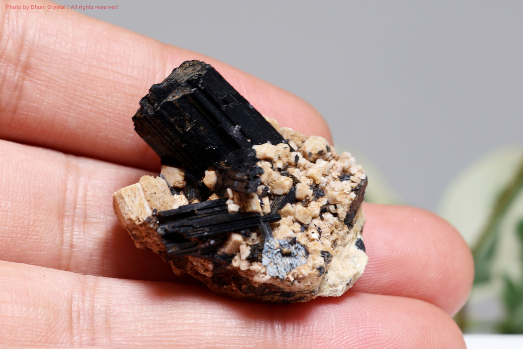 エジリン結晶】黒剣のような輝き・守護と浄化の石