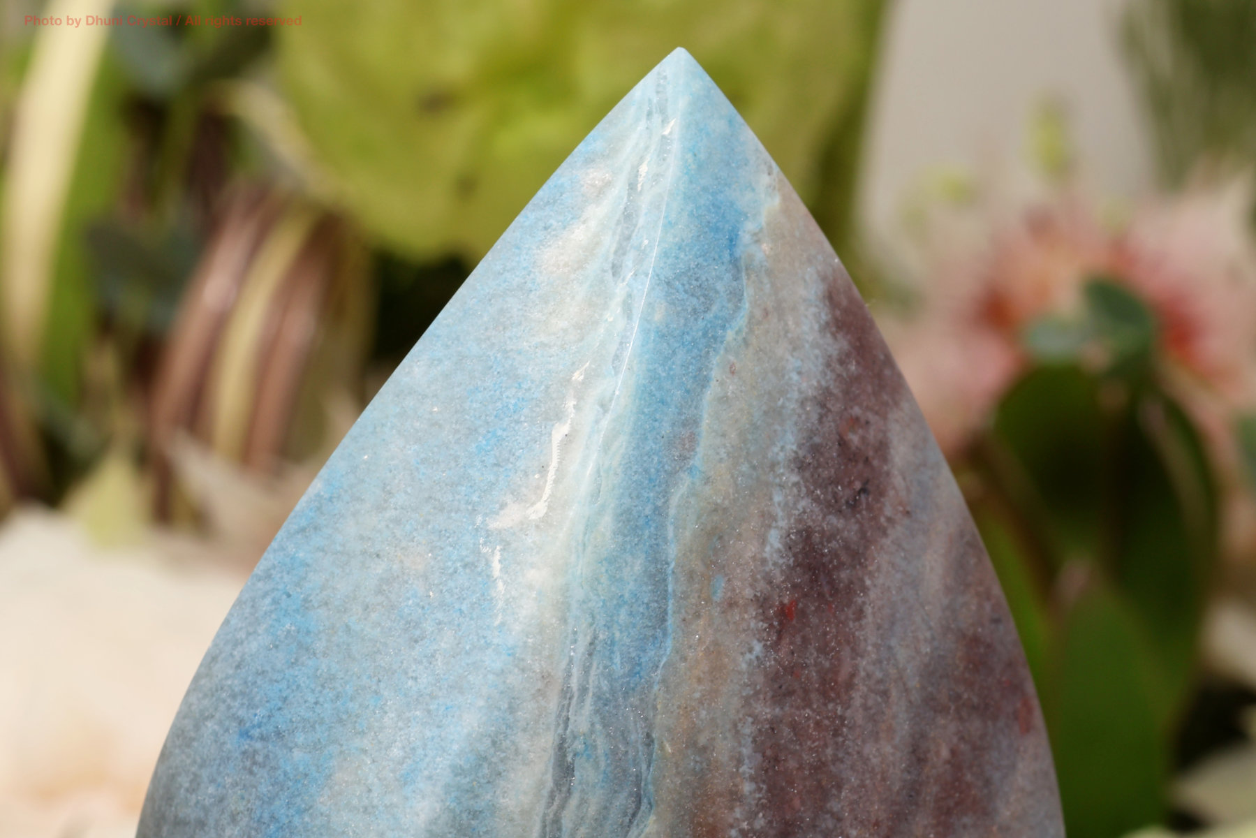 本日限定価格！！　トロレアイト　天然石　パワーストーン　ブルー　レア石　トロレ Special Price】トロレアイト イン クォーツ ポイント トロール石