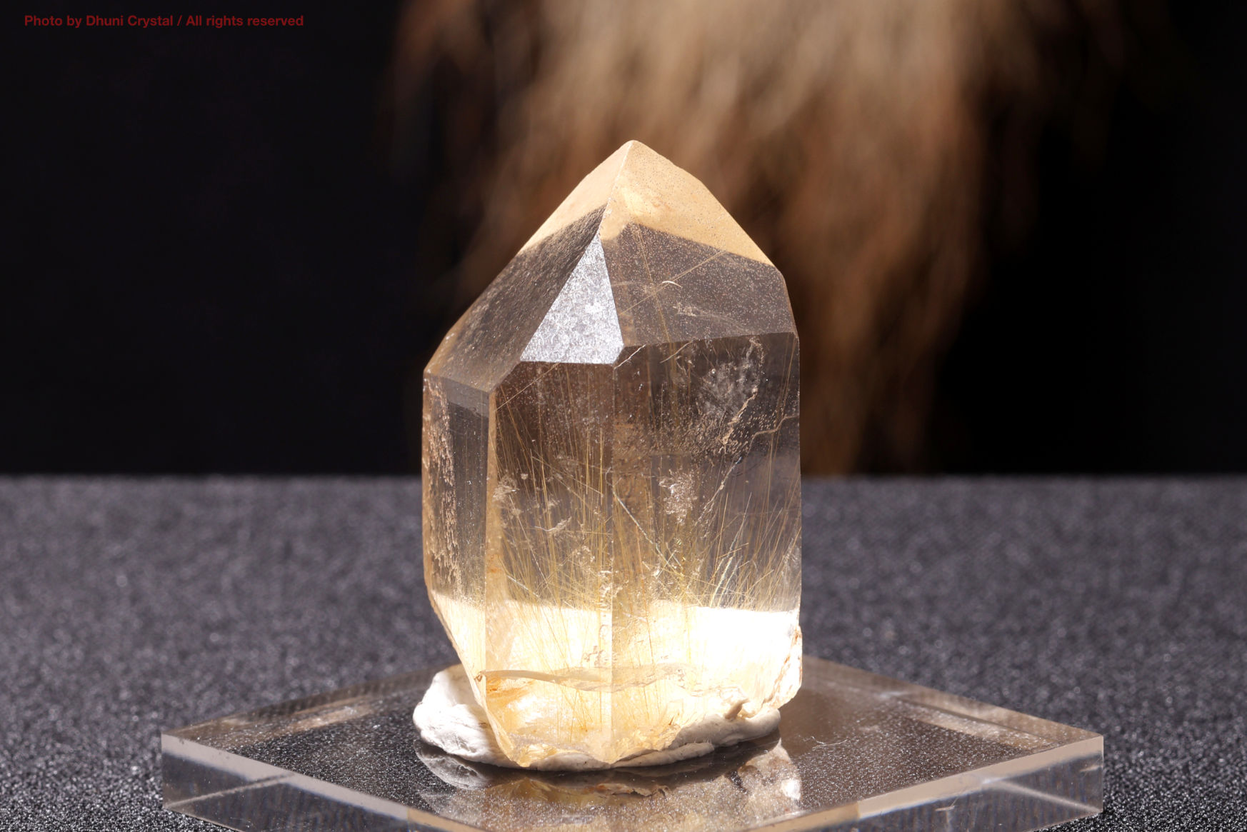 高品質　レムリアンシード　ゴールドルチル　虹　スフィア 一点物】レムリアンシードクリスタル原石｜成長線が刻まれた高波動の