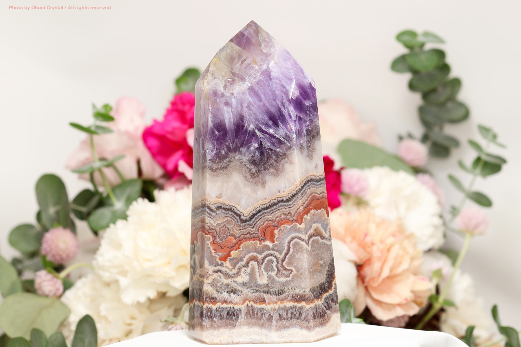 プレミアム・石の鳥さんシリーズ【ローズクォーツのハチドリonグリーン