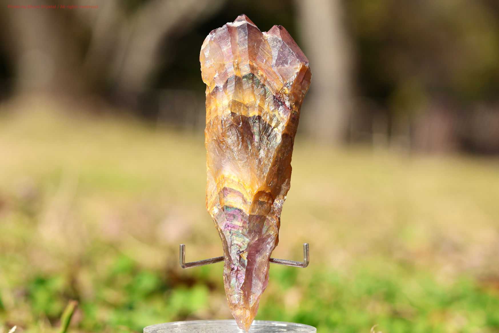 オーラスターライト23の原石 正面から見た結晶