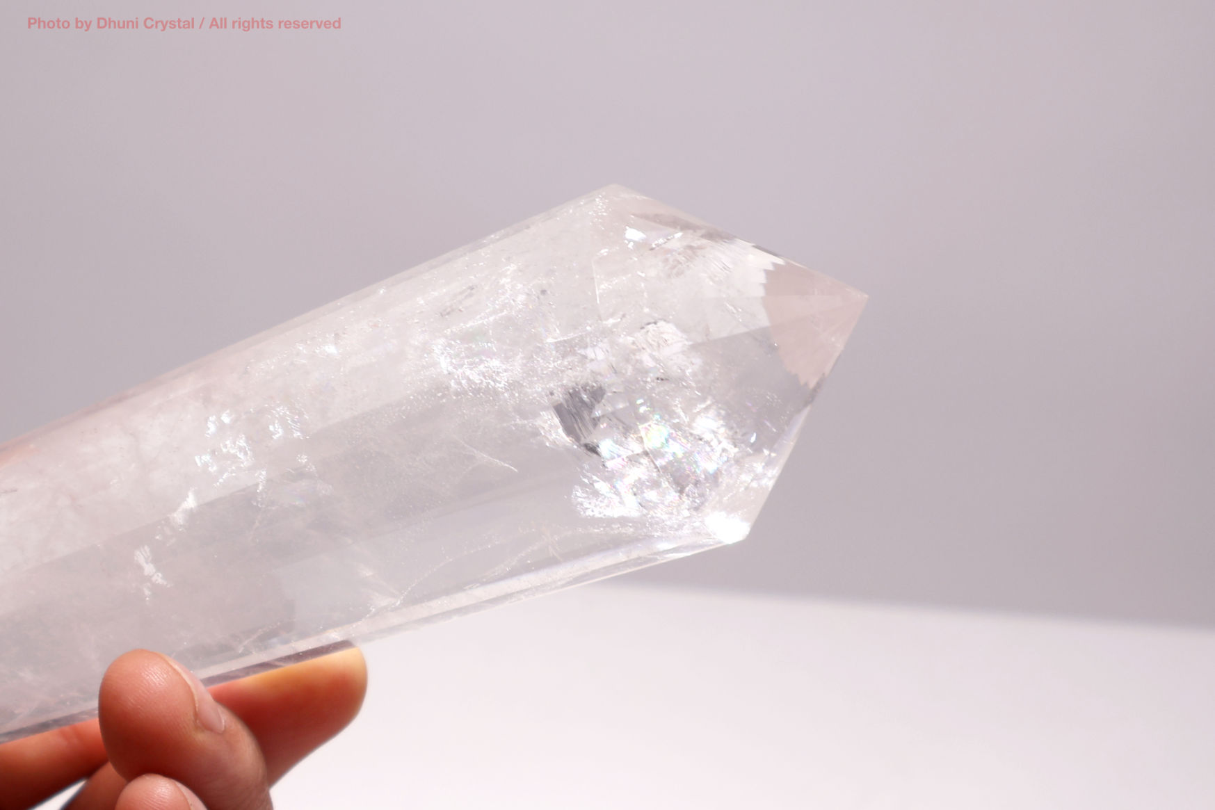 ヴォーゲル水晶/レムリアンシード水晶/虹入り(T926)