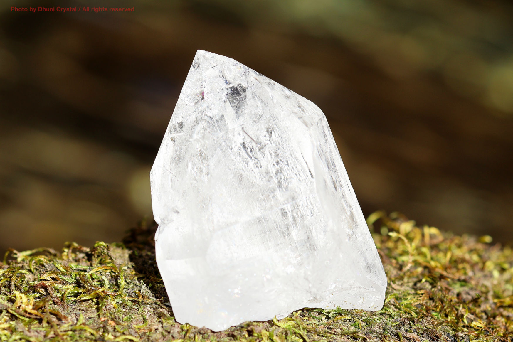 マニハール産ヒマラヤ水晶のアップで見た内部インクルージョン