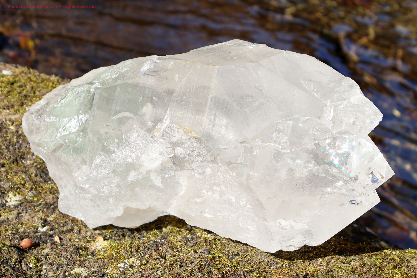 マニハール産ヒマラヤ水晶の裏面からの結晶の様子