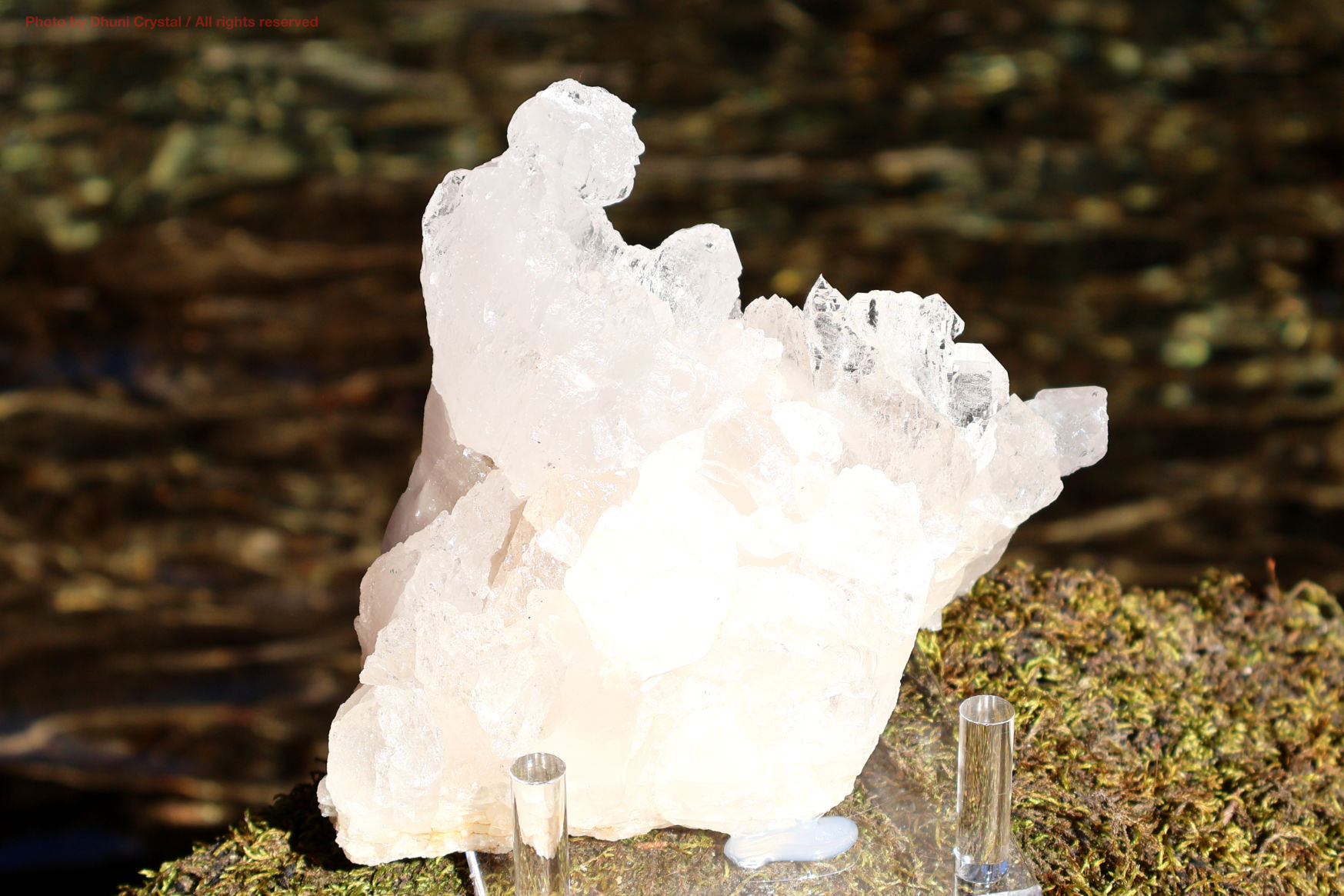 マニハール産ヒマラヤ水晶の裏面からの結晶の様子